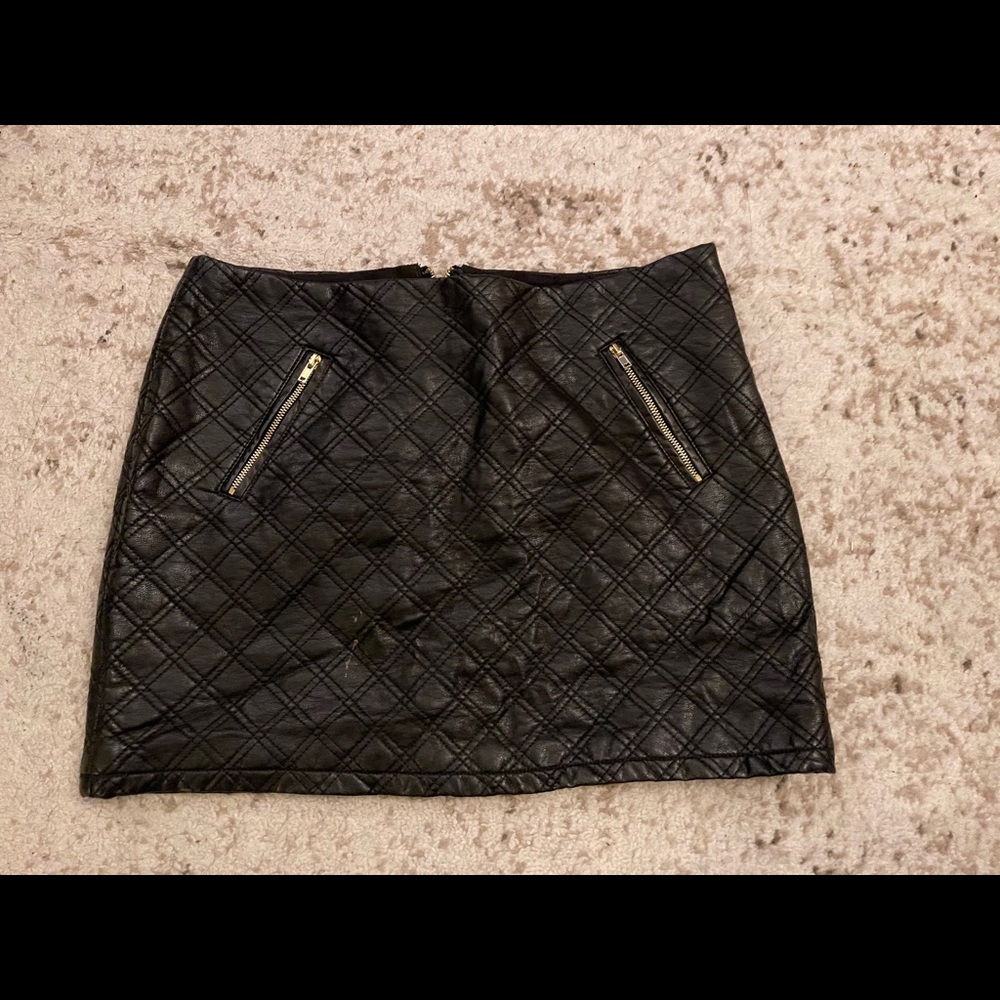 Black leather skirt from Express